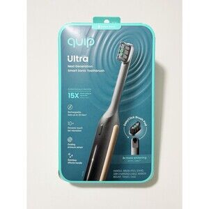 Quip Ultra Next Generation Smart Sonic Toothbrush Black/Gold NEW IN SEALED BOX